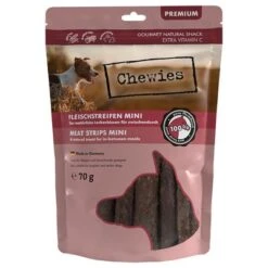 Chewies Fleischstreifen Mini Mixpaket -Günstiges Kornfrei Futter Geschäft 031455 chewies fleischstreifen mini pferd 70g hs 01 1