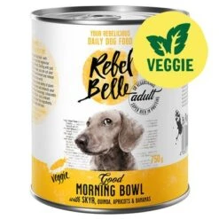Sparpaket Rebel Belle 12 X 750 G -Günstiges Kornfrei Futter Geschäft 262997 rebelbelle veggie adult goodmorningbowl 750g hs 02 3