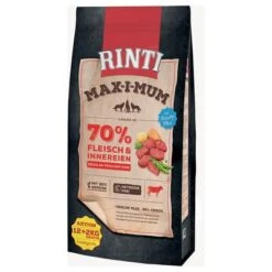 12 + 2 Gratis! 14 Kg RINTI Max-i-mum -Günstiges Kornfrei Futter Geschäft 379899 pla rinti maximum rind 12kg overfill hs 01 1