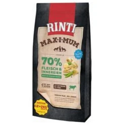 12 + 2 Gratis! 14 Kg RINTI Max-i-mum -Günstiges Kornfrei Futter Geschäft 379900 pla rinti maximum pansen 12kg overfill hs 01 1