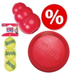 KONG Sparset: Frisbee, KONG Classic, Tennisbälle
