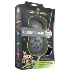 FURminator Curry Comb Striegel -Günstiges Kornfrei Futter Geschäft 92107 pla furminator hund striegel hs 05 6
