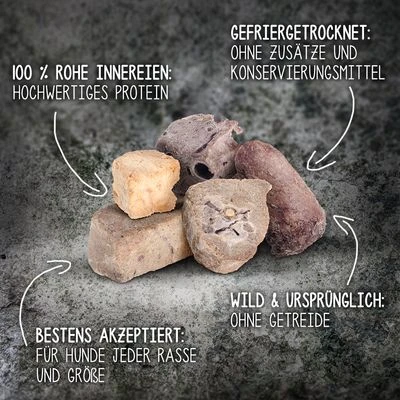 Sparpaket Wolf Of Wilderness - RAW Snacks (gefriergetrocknet) 4 Sparpaket Wolf Of Wilderness - RAW Snacks (gefriergetrocknet) – Bild 2